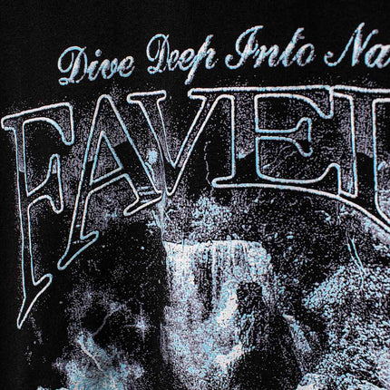 Favela Waterfall T-Shirt - Black FAV-T-0005-001-