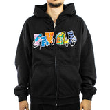 Favela Multicolor Patch Zip Hoodie FAV-2024-Q3-00149 - schwarz-bunt