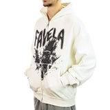 Favela Astronaut Vanilla Front Zip Hoodie FAV-2024-Q4-00065-