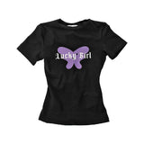 Felicious Lucky Girl Baby Tee 61370069 - schwarz-lila