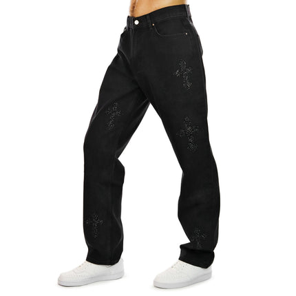 FNTSY Cross Denim Jeans 24110908-black-