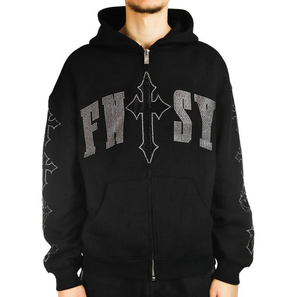 FNTSY Cross Zip Hoodie 24110861-black-