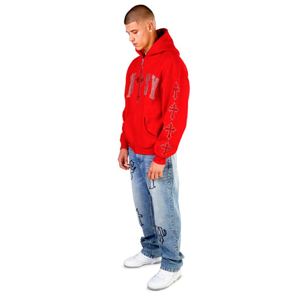 FNTSY Cross Zip Hoodie 24110861-red - rot