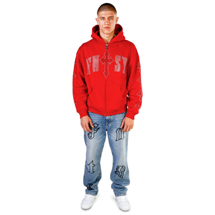 FNTSY Cross Zip Hoodie 24110861-red - rot