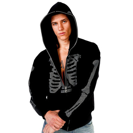 FNTSY Skull Zip Hoodie 24110862-black - schwarz