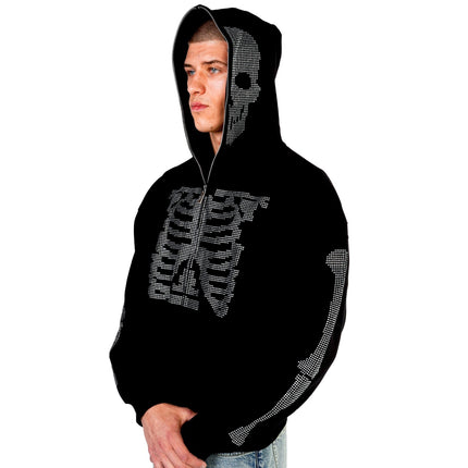 FNTSY Skull Zip Hoodie 24110862-black - schwarz