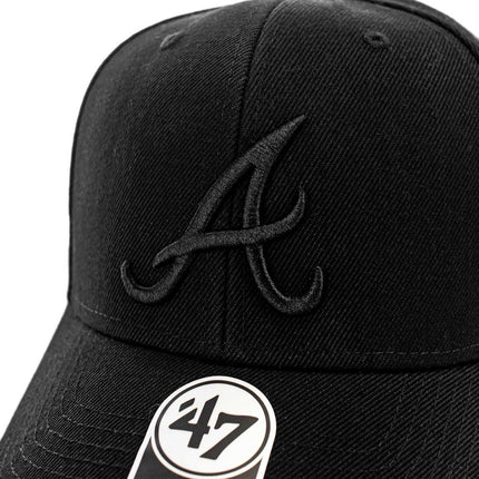 47 Brand Atlanta Braves MLB MVP Wool Snapback Cap B-MVPSP01WBP-BKA-