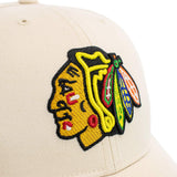 47 Brand Chicago Blackhawks NHL Natural MVP Snapback Cap H-MVPSP04WBP-NTB-