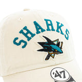 47 Brand San Jose Sharks NHL Clubhouse Faber Clean Up Cap H-CLBFB22GWS-Y0-