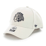 47 Brand Chicago Blackhawks NHL MVP Wool Snapback Cap H-MVPSP04WBP-BN - creme-blau