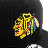 47 Brand Chicago Blackhawks NHL No Shot Captain Snapback Cap H-NSHOT04WBP-BKB-