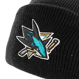 47 Brand San Jose Sharks NHL Black Haymaker Cuff Knit Winter Mütze H-HYMKR22ACE-BK-