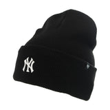47 Brand New York Yankees MLB Black Base Runner Cuff Winter Mütze B-BRNCK17ACE-BKB-OSF - schwarz-weiss