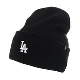 47 Brand Los Angeles Dodgers MLB Black Base Runner Cuff Winter Mütze B-BRNCK12ACE-BK - schwarz-weiss