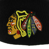 47 Brand Chicago Blackhawks NHL Black Haymaker Cuff Knit Winter Mütze H-HYMKR04ACE-BKA-