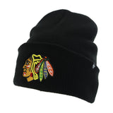47 Brand Chicago Blackhawks NHL Black Haymaker Cuff Knit Winter Mütze H-HYMKR04ACE-BKA - schwarz-bunt