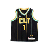 Jordan Charlotte Hornets NBA Lamelo Ball #1 City Edition Replica Jersey Trikot EY2B3BW1P-HOR01 - schwarz-gold-türkis