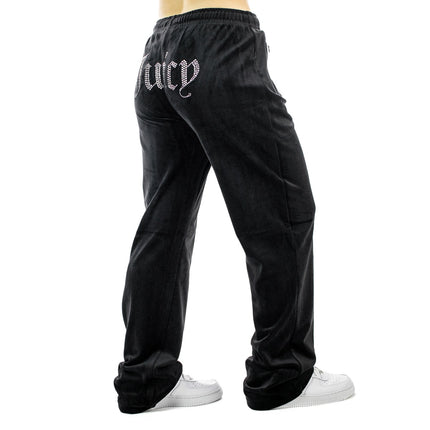 Juicy Couture Velour Track Pant with Diamante Branding Jogging Hose JCAPW045-101-