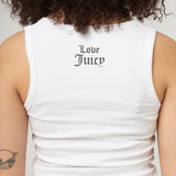 Juicy Couture Choose Juicy Slogan Vest Top JCGLV224005-117 - weiss-schwarz