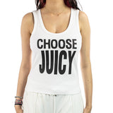 Juicy Couture Choose Juicy Slogan Vest Top JCGLV224005-117 - weiss-schwarz