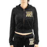 Juicy Couture Robyn Zip Hoodie JCGAS125001-101 - schwarz-gold