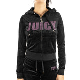 Juicy Couture Impact Evy Zip Hoodie JCBAS125861-101 - schwarz-rosa