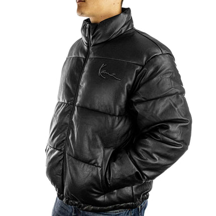 Karl Kani Metal Signature PU Leather Puffer Jacke PD00007586-