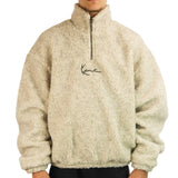 Karl Kani Metal Signature Teddy Troyer Half Zip Sweatshirt 60274261 - creme
