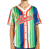 Karl Kani Varsity Striped Baseball Trikot 60334821 - rot-blau-grün