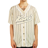 Karl Kani Varsity Ziczac Pinstripe Baseball Trikot 60335171 - creme-schwarz