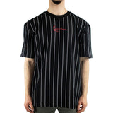 Karl Kani Small Signature Pinstripe T-Shirt 6030153 - schwarz-weiss-rot