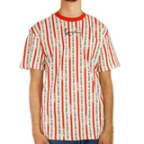 Karl Kani Small Signature Logo Stripe T-Shirt 60376153 - rot-creme