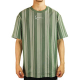 Karl Kani Small Signature Striped T-Shirt 60378293 - grün-creme