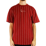 Karl Kani Small Signature Ziczac Pinstripe T-Shirt 60378203-