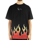 Karl Kani Small Signature Flame T-Shirt 60378253 - schwarz-rot-gelb