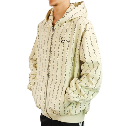 Karl Kani Chest Signature Oversize Ziczac Pinstripe Full Zip Hoodie 60229841-