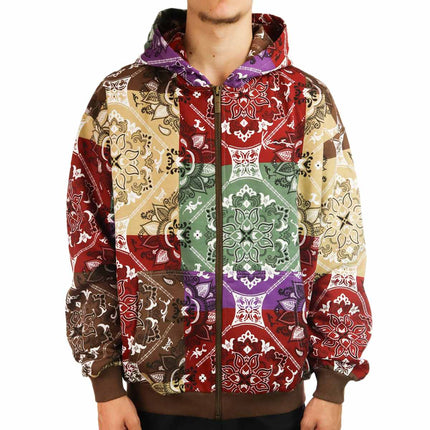Karl Kani Chest Signature Oversize Paisley Full Zip Hoodie 60229521-