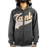 Karl Kani Kani Star Logo Oversize Full Zip Hoodie 60220063 - dunkelgrau-hellgrau