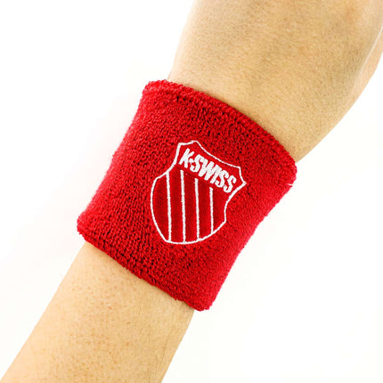 K-Swiss Schweissband Armband 2 Stk armb-rot-kswiss - rot-weiss