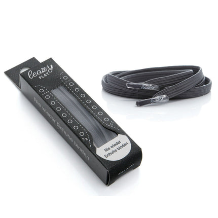 Leazy flat laces Schnürsenkel Größe XL bis 7 Ösen flatlacesdunkelgrauXL-