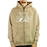 Low Lights Studios Racer Logo Zip Hoodie 60221244 - beige