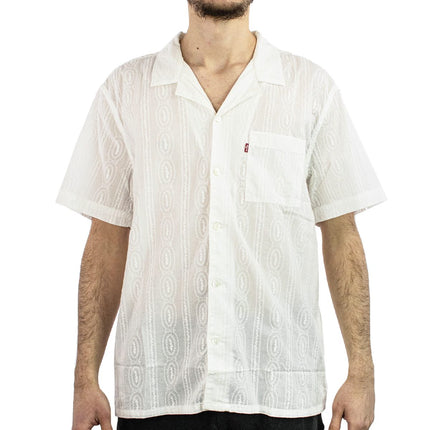 Levi's® The Sunset Camp Shirt Hemd - Ember Detail Stripe V3 Bright White 72625-0118 - weiss