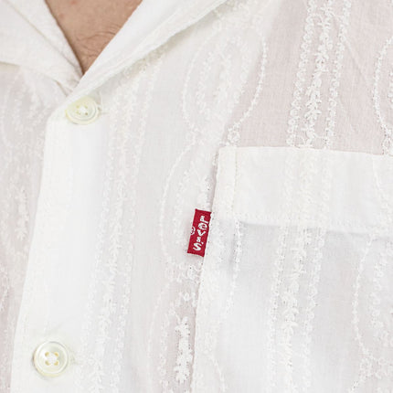 Levi's® The Sunset Camp Shirt Hemd - Ember Detail Stripe V3 Bright White 72625-0118 - weiss