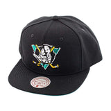 Mitchell & Ness Anaheim Ducks NHL Shattered Vintage Logo Snapback Cap HHSS7687-ADUYYPPPBLCK - schwarz