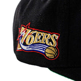 Mitchell & Ness Philadelphia 76ers NBA Triple Play HWC Snapback Cap HS8578-P76BLCK-