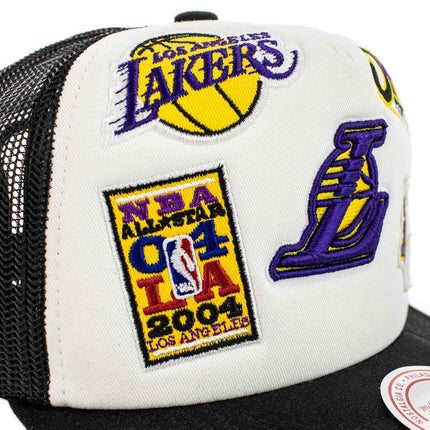 Mitchell & Ness Los Angeles Lakers NBA Gridlock Trucker Cap HT11401-LALWHIT-