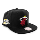 Mitchell & Ness Miami Heat NBA Top Spot HWC Snapback Cap HHSS2976-MHEYYPPPBLCK-