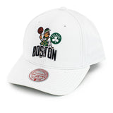 Mitchell & Ness Boston Celtics NBA All in Pro Snapback Cap HHSS5717-BCEYYPPPWHIT-
