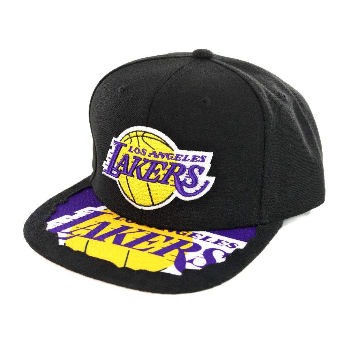 Mitchell & Ness Los Angeles Lakers NBA Munch Time Snapback Cap HHSS5725-LALYYPPPBLCK-