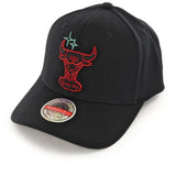 Mitchell & Ness Chicago Bulls NBA Merch Logo Classic Snapback Cap HHSSINTL1243-CBUBLCK - schwarz-rot